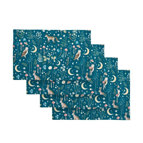 Suporturi pentru farfurii 4 buc. din material textil 30x46 cm Enchanted Twilight Animals – Catherine Lansfield