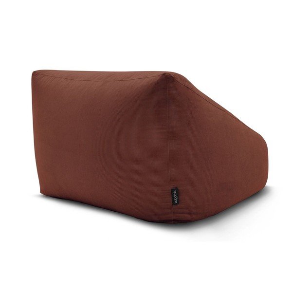 Fotoliu bean bag portocaliu cu tapițerie din catifea reiată Lilibet – Bobochic Paris-image-4