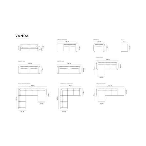 Taburet gri cu tapițerie din chenille Vanda – Mazzini Sofas-image-4