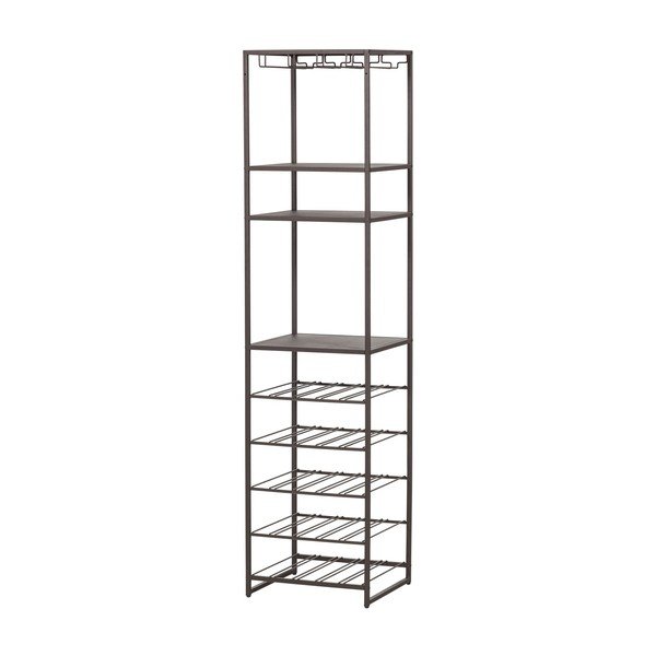 Dulap vinotecă maro închis număr de sticle 25, 45x185x40 cm Reese – WOOOD