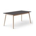 Masă de dining neagră/în culoare naturală extensibilă cu blat negru 90x165 cm Meza – Hammel Furniture
