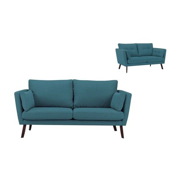 Canapea cu 3 locuri Mazzini Sofas Elena, turcoaz-image-1