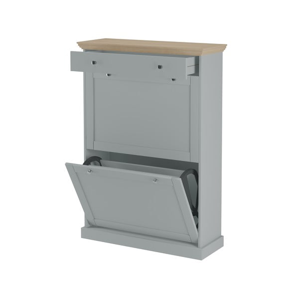 Pantofar gri cu deschidere înclinată Binz – Støraa-image-3