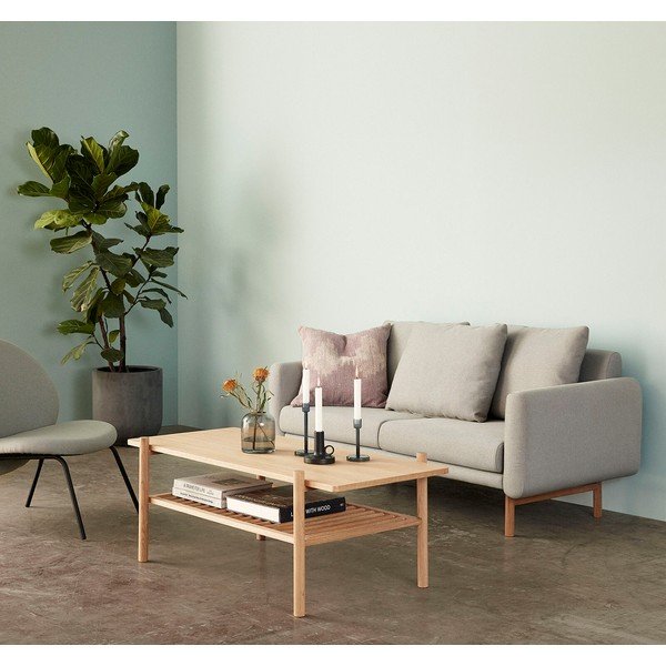 Măsuță de cafea cu aspect de lemn de stejar 57x120 cm Acorn – Hübsch-image-1