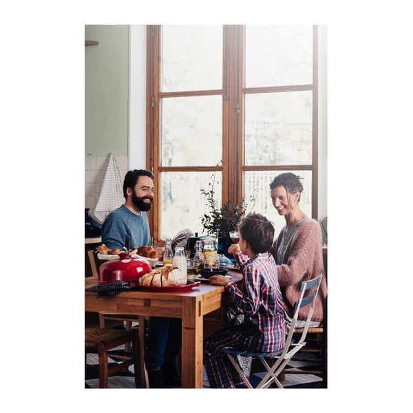 Formă rotundă din ceramică pentru copt pâine Emile Henry, roșu-image-4