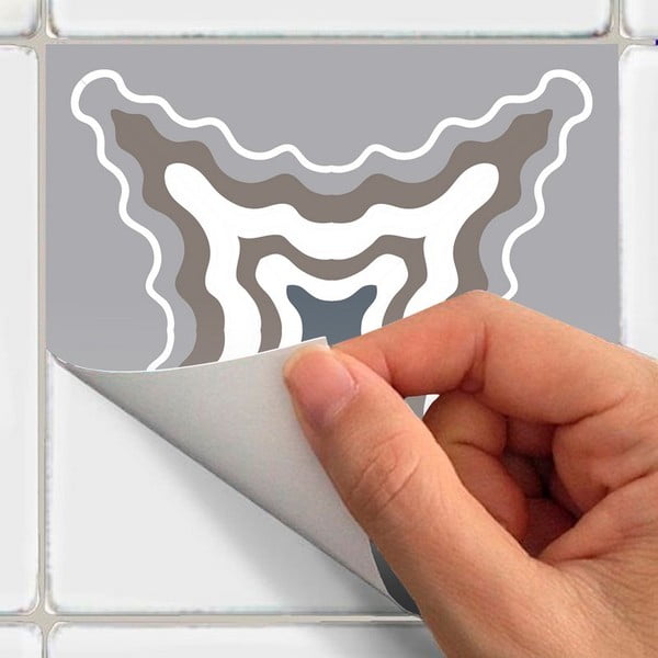 Set 9 autocolante decorative pentru perete Ambiance Orfeo, 10 x 10 cm-image-1