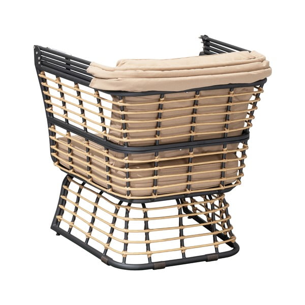 Fotoliu de grădină bej din metal Paros – Garden Pleasure-image-2