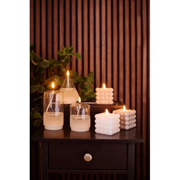 Lumânare albă cu LED în sticlă Star Trading Flamme Float, înălțime 17,5 cm-image-2