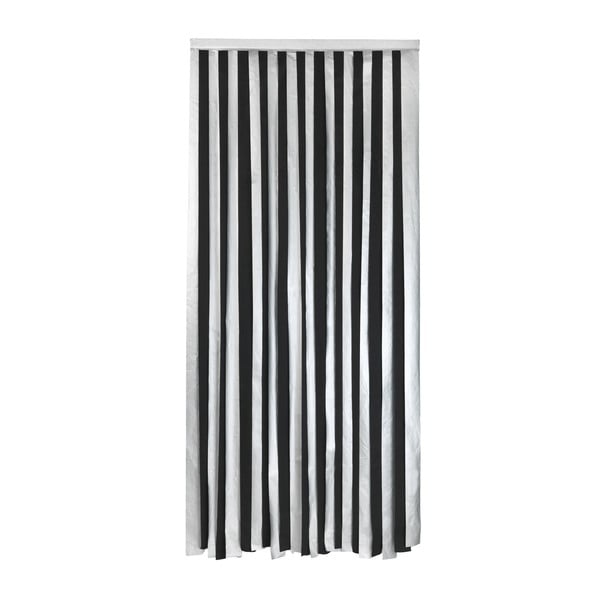 Draperie neagră/argintie termoizolantă 90x200 cm cu prindere la ușă – Maximex