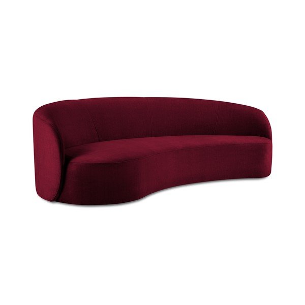 Canapea asimetrică din catifea Mazzini Sofas Debbie, colț stânga, roșu închis-image-2