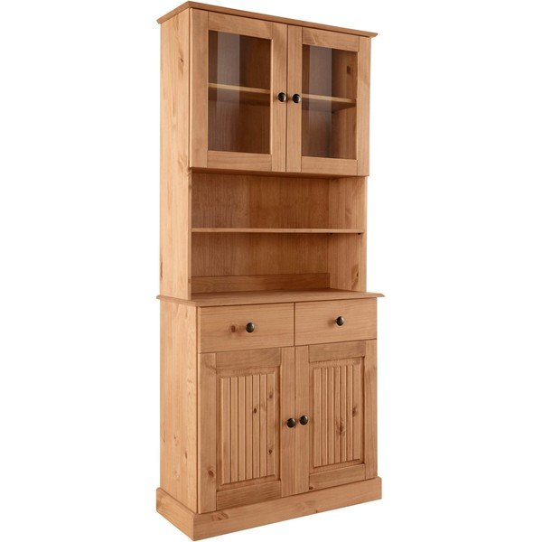 Vitrină în culoare naturală din lemn de pin 181x34 cm Mille – Støraa-image-2