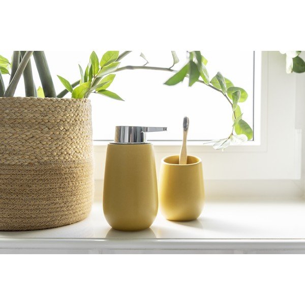 Suport pentru periuța de dinți galben din ceramică Badi – Wenko-image-1