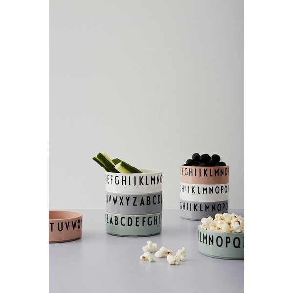 Set 3 boluri pentru copii Design Letters Breakfast. Dinner. Lunch. Nude-image-1
