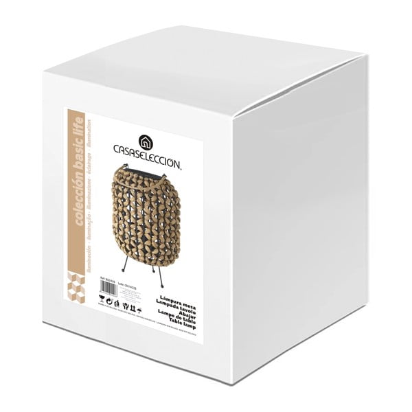 Veioză negru/natural (înălțime 30 cm) – Casa Selección-image-4