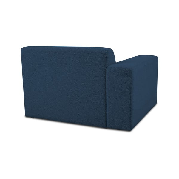 Modul pentru canapea albastru închis cu tapițerie din stofă bouclé (cu colț pe partea stângă ) Roxy – Scandic-image-2