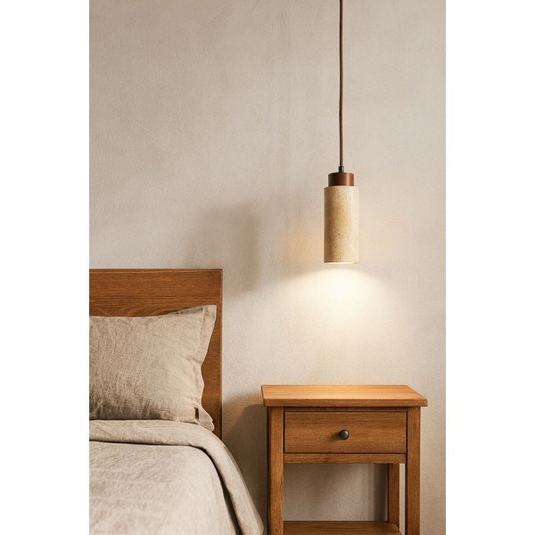 Lustră bej cu abajur din piatră ø 6,5 cm Selma – Opviq lights-image-2