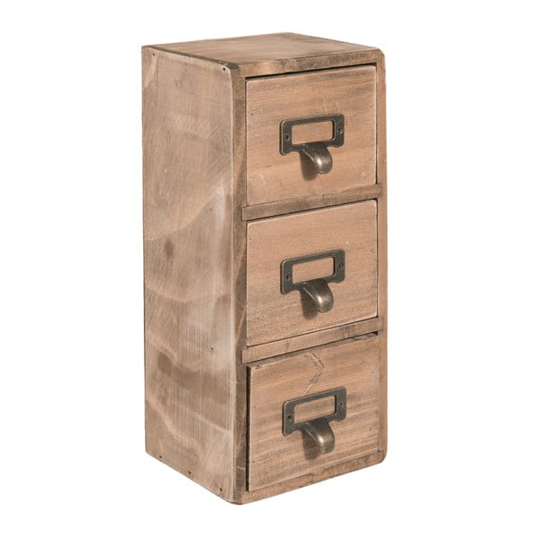 Dulăpior din lemn cu sertare Clayre & Eef Mini Dresser, 11 x 27 cm