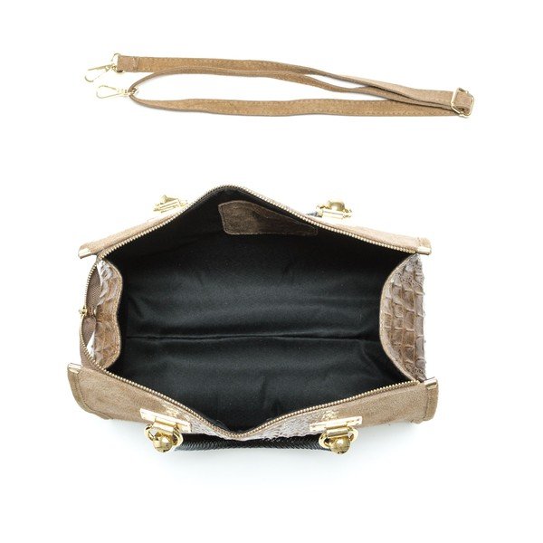 Geantă din piele Isabella Rhea no. 822, gri cu maro-image-2