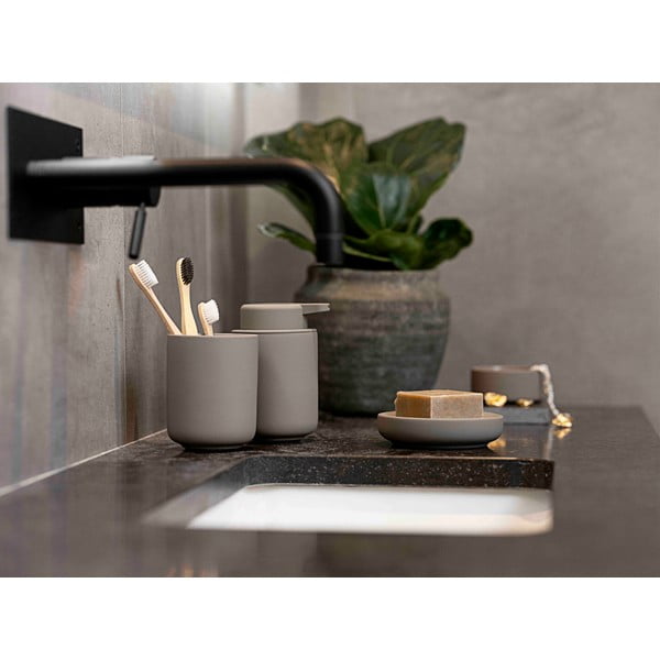 Dozator de săpun din gresie maro 0,25 l Ume - Zone-image-1