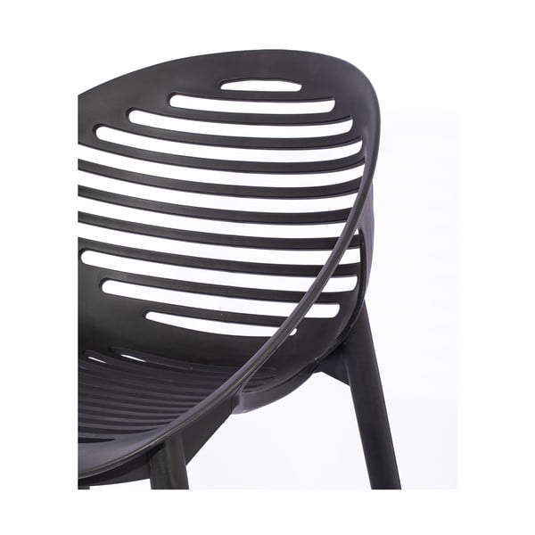 Set mobilier de grădină pentru 4 persoane cu scaune negre Joanna și masă Viking, 90 x 150 cm-image-4