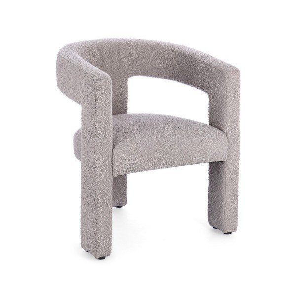 Scaun de living gri deschis cu cotiere tapițat Arabella – Bizzotto