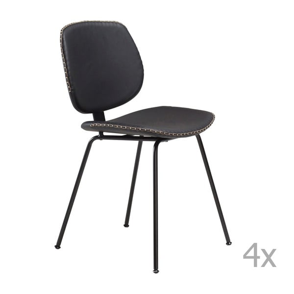 Set 4 scaune DAN-FORM Prime, negru