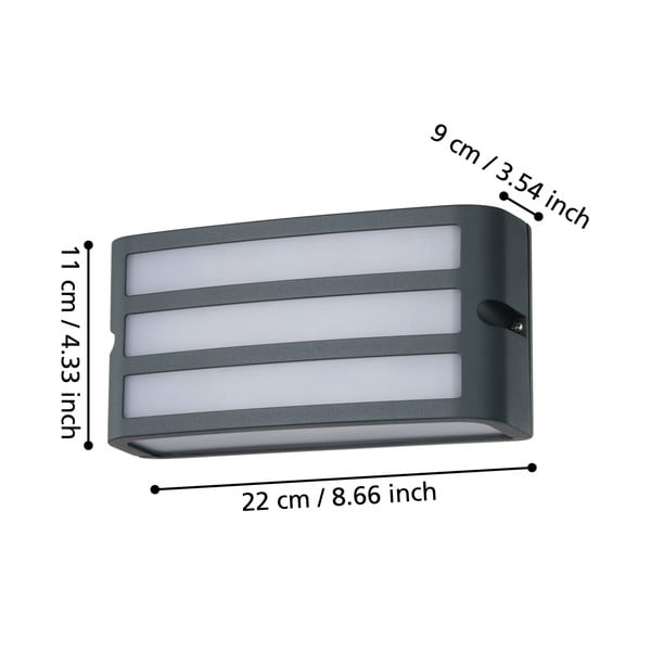 Corp de iluminat pentru exterior de perete (înălțime 11 cm) CAMARDA – EGLO-image-2