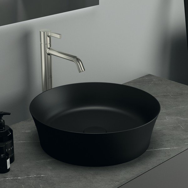 Chiuvetă negru-mat rotundă din ceramică ø 40 cm Ipalyss – Ideal Standard-image-1