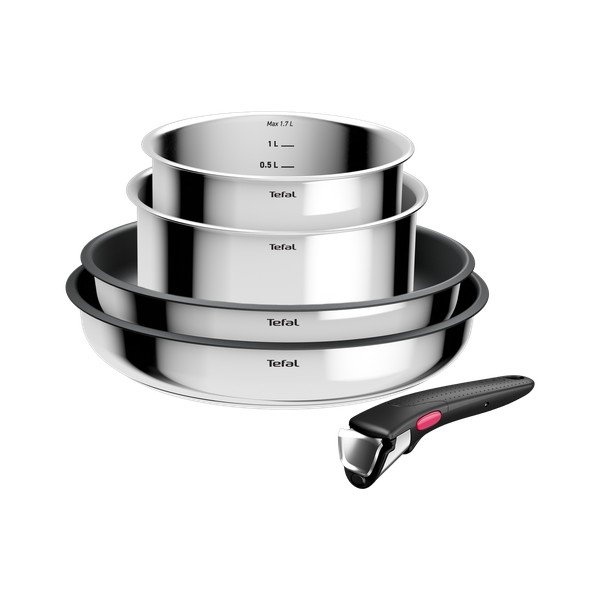 Set de vase pentru gătit 5 buc. din aluminiu INGENIO Cook Eat L881S504 – Tefal