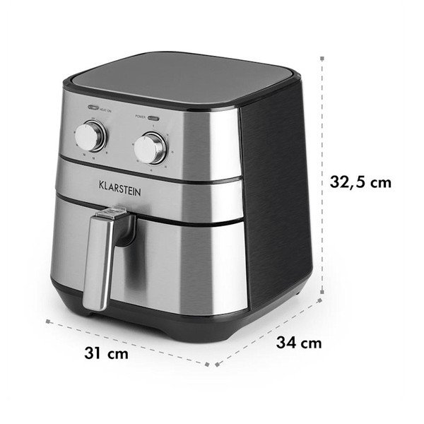 Air fryer argintiu AeroVital – Klarstein-image-2