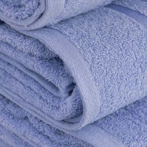 Prosop albastru din bumbac din frotir 70x140 cm Simple – Casa Selección-image-3