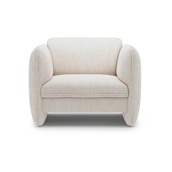 Fotoliu crem cu tapițerie din chenille Georgia – Micadoni -image-2