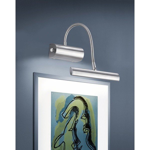 Aplică de perete argintie LED cu structură flexibilă/cu intensitate reglabilă Curtis – Trio-image-1