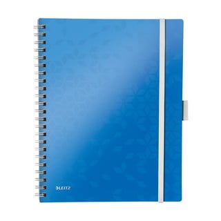 Caiet dictando cu copertă flexibilă Leitz, 80 pagini, albastru
