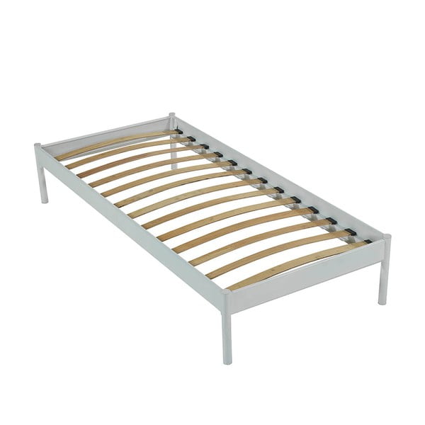 Pat alb din metal cu somieră 120x200 cm Hatkus – Kalune Design-image-4