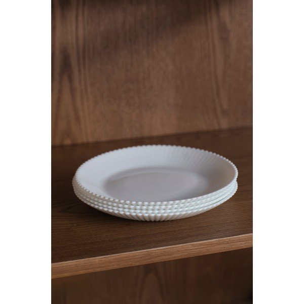 Farfurii pentru desert albe 4 buc. din sticlă ø 17,5 cm Alessia – Jotex-image-1