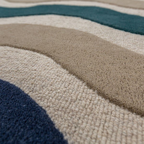 Covor tip traversă albastru țesut manual din lână 80x300 cm Cascade Wool – Flair Rugs-image-4