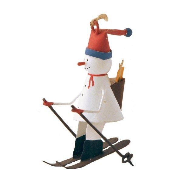 Decorațiune de agățat de Crăciun Snowman on Skiis - G-Bork