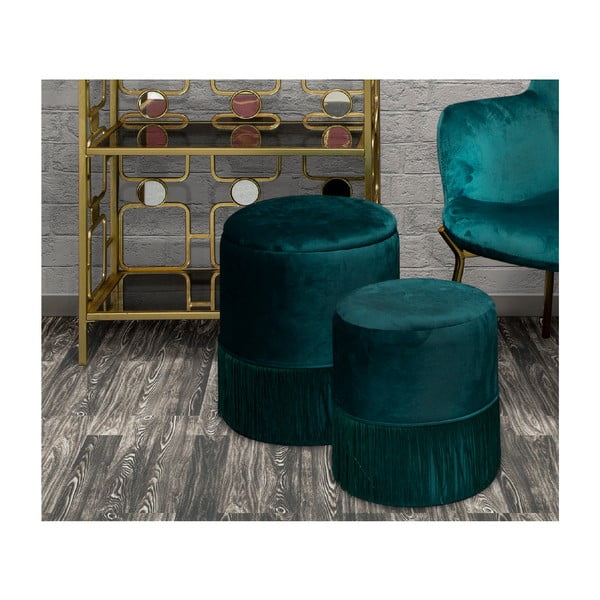 Set 2 taburete elegante Mauro Ferretti Constanzo, verde-image-1