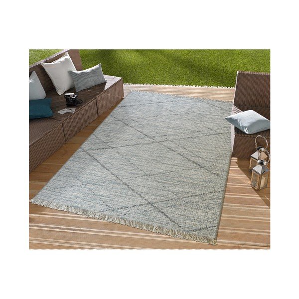 Covor potrivit pentru exterior Floorita Les Les Gipsy Blue, 155 x 230 cm, gri - albastru-image-4
