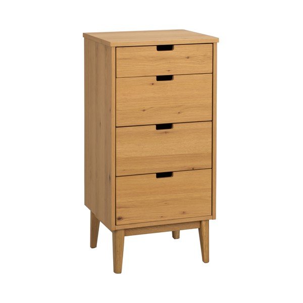 Comodă în culoare naturală din lemn de stejar 45x92x38 cm Garrison – Rowico