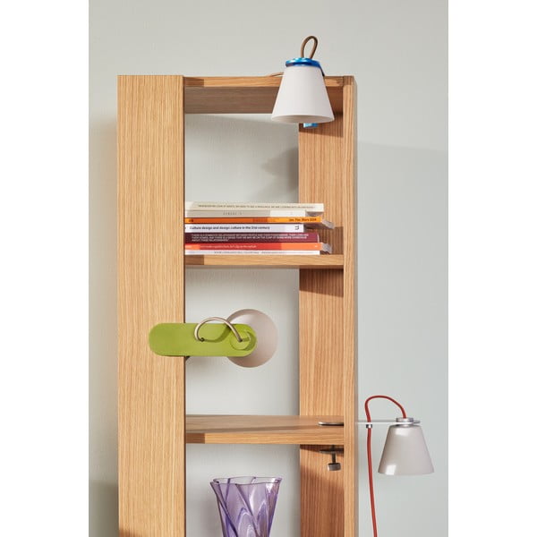 Veioză albastră cu abajur din sticlă (înălțime 23 cm) Lure – Hübsch-image-4