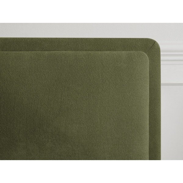Pat matrimonial verde tapițat tapițat cu somieră 140x190 cm Mara – Bobochic Paris-image-3