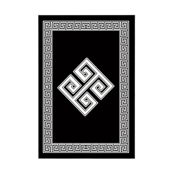 Covorașe de baie alb-negru 2 buc. - Foutastic-image-3