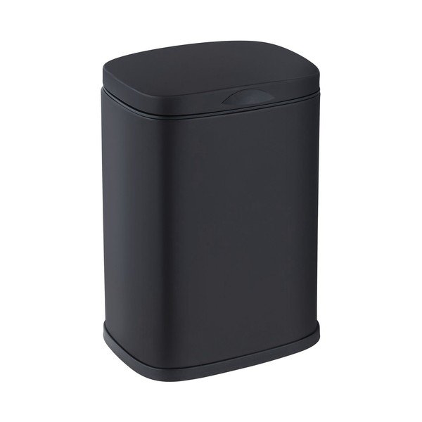 Coș de gunoi negru de montat pe perete din oțel 3 l Sare – Wenko