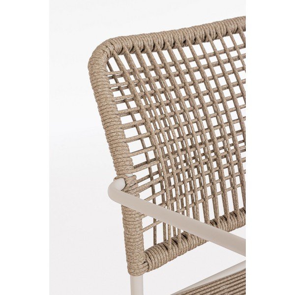 Scaun de grădină bej/în culoare naturală din metal Jable – Bizzotto-image-1