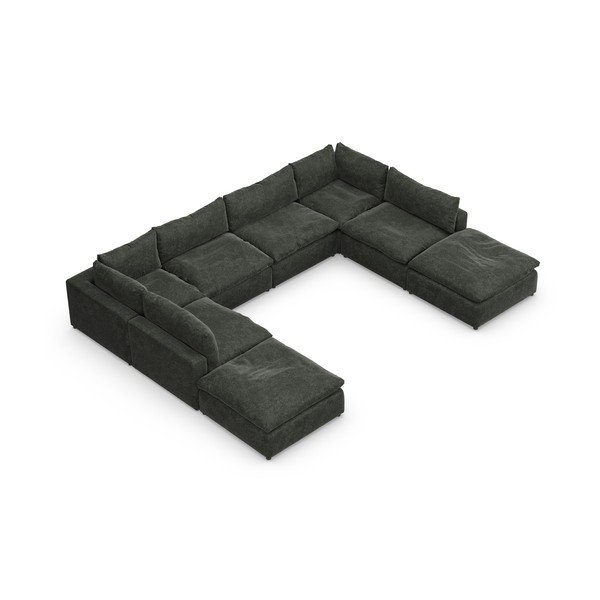 Colțar gri închis (în formă de "U") Moonlight – Furninova -image-3