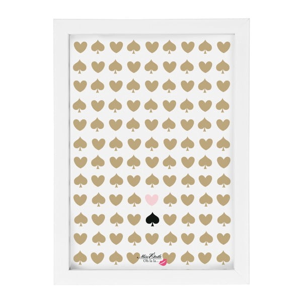 Tablou Miss Étoile Hearts & Spades, 25 x 33 cm