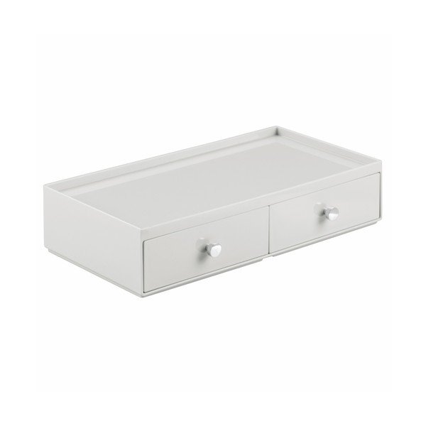 Organizator cu 2 sertare InterDesign Desk, alb-image-2