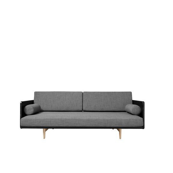 Canapea extensibilă Karup Deva Black/Raw Oak/Granite Grey-image-4